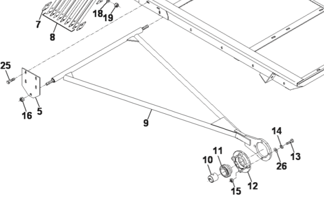 Pièce matériel de récolte - Récolteuse de haricots - TRIANGLE DE CAISSON DMII