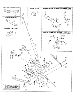Pièce matériel de récolte - Récolte de haricots - DIVISEUR AVANT/EXTERIEUR- AC6050